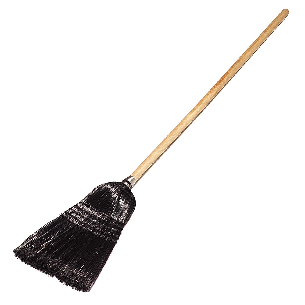 Carlisle 55"L Maid/Parlor Broom w/ Straight Synthetic Bristles & Natural Handle (4168003)