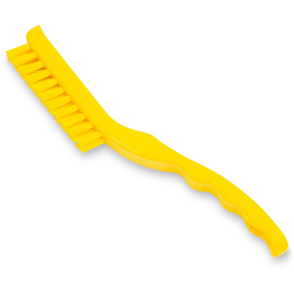 Carlisle 9" Detail Brush - Polyester Bristles, Yellow (42022EC04)