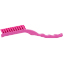 Carlisle 9" Detail Brush - Polyester Bristles, Pink (42022EC26) thumbnail 3