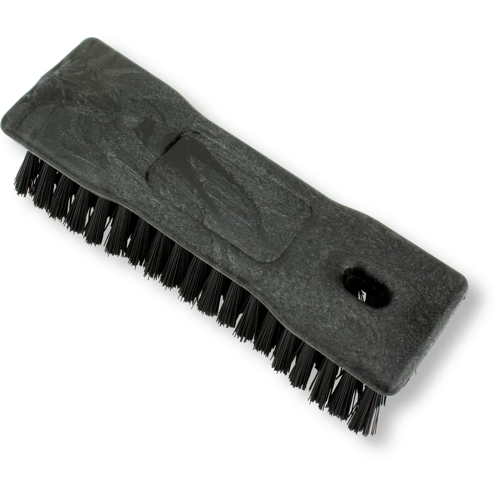 Carlisle 8" Comfort Grip Hand Scrub - Polyester Bristles, Black (42024EC03)