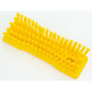 Carlisle 8" Comfort Grip Hand Scrub - Polyester Bristles, Yellow (42024EC04) thumbnail 3