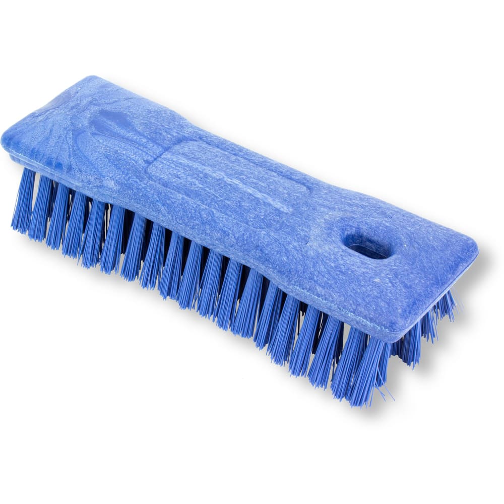 Carlisle 8" Comfort Grip Hand Scrub - Polyester Bristles, Blue (42024EC14)