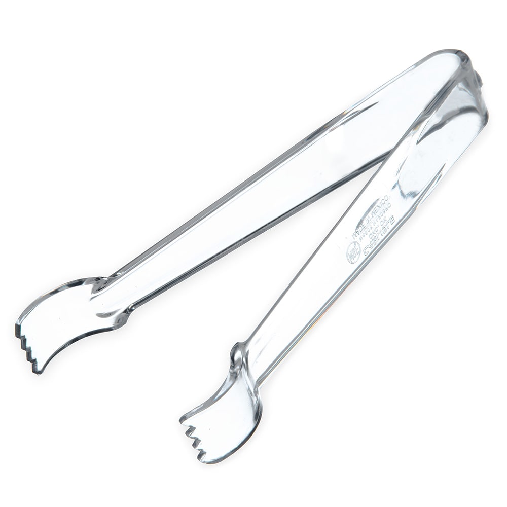 Carlisle 6"L Plastic Pom Tongs, Clear (420607)
