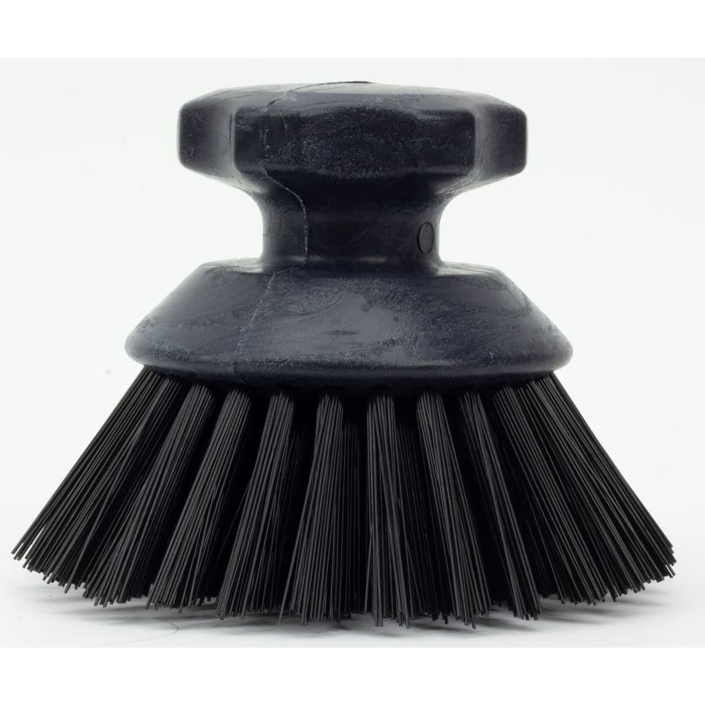 Carlisle 5" Round Scrub Brush - Polyester Bristles, Black (42395EC03)