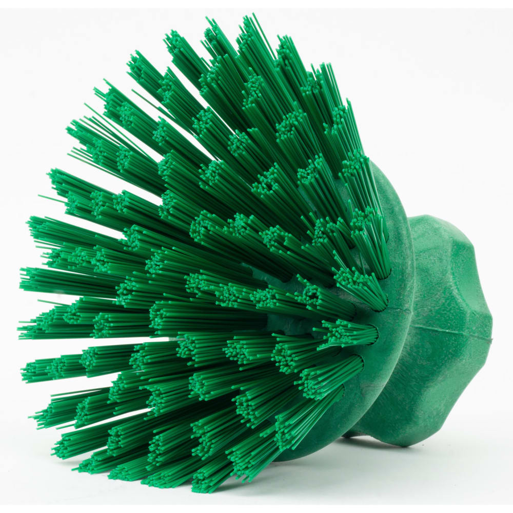 Carlisle 5" Round Scrub Brush - Polyester Bristles, Green (42395EC09)