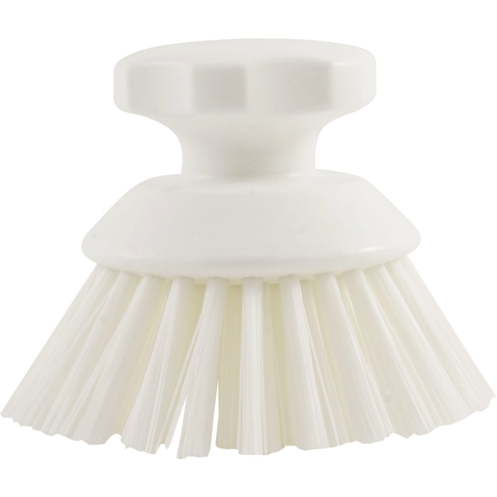 Carlisle 5" Round Scrub Brush - Polyester Bristles, Tan (42395EC25)