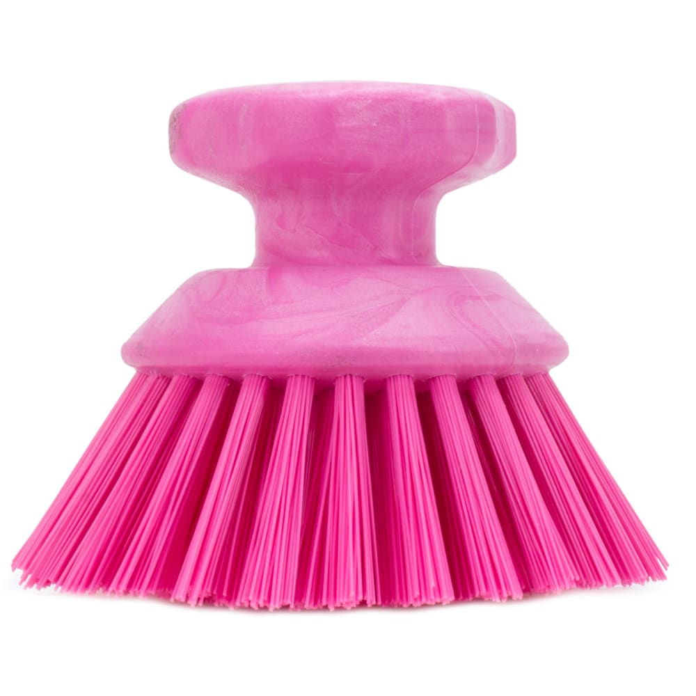 Carlisle 5" Round Scrub Brush - Polyester Bristles, Pink (42395EC26)