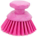 Carlisle 5" Round Scrub Brush - Polyester Bristles, Pink (42395EC26) thumbnail 3