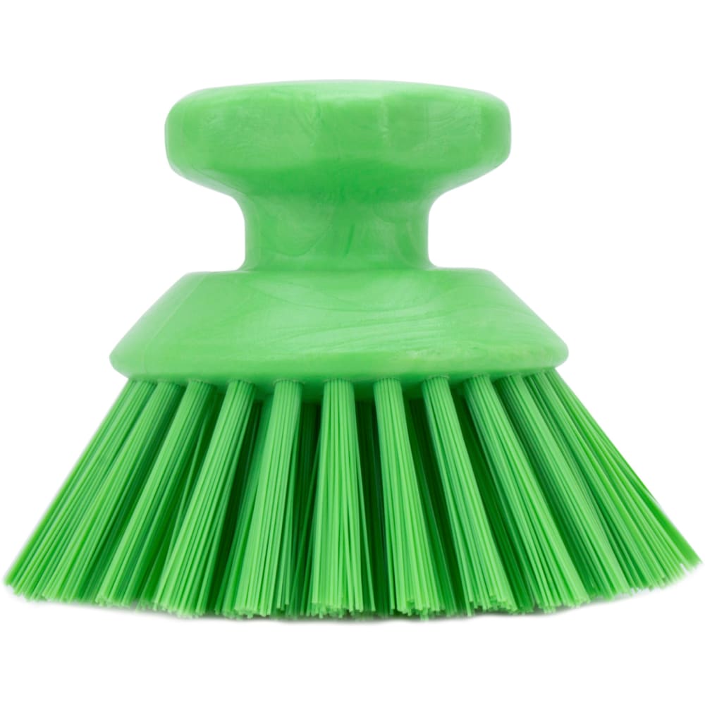 Carlisle 5" Round Scrub Brush - Polyester Bristles, Lime (42395EC75)