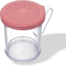 Carlisle 8 oz Shaker/Dredge with Medium Ground Lid - Polyethylene, Rose (4250S55) thumbnail 3