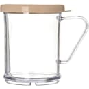 Carlisle 8 oz Shaker/Dredge with Salt & Pepper Lid - Polyethylene, Beige (4270S06) thumbnail 2