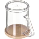 Carlisle 8 oz Shaker/Dredge with Salt & Pepper Lid - Polyethylene, Beige (4270S06) thumbnail 4