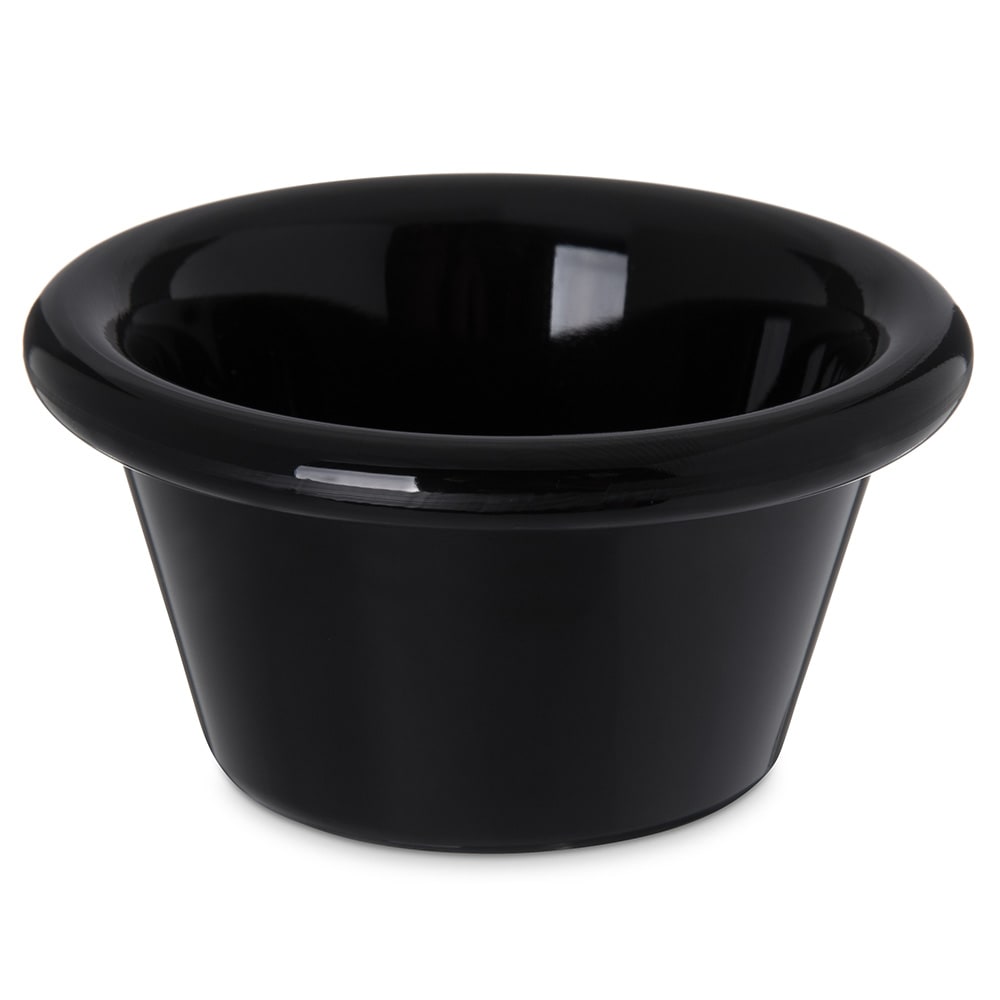 Carlisle 2 41/50" Round Ramekin w/ 2 oz Capacity, Smooth, Black (4312203)
