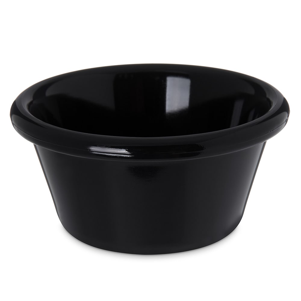 Carlisle 3 9/50" Round Ramekin w/ 3 oz Capacity, Smooth, Black (4312303)