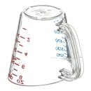 Carlisle 8 oz Oval Measuring Cup w/ Pour Spout & C-Handle, Polycarbonate, Clear (4314107) thumbnail 4
