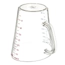 Carlisle 64 oz Oval Measuring Cup w/ Pour Spout & C-Handle, Polycarbonate, Clear (4314407) thumbnail 4