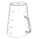 Carlisle 128 oz Oval Measuring Cup w/ Pour Spout & C-Handle, Polycarbonate, Clear (4314507) thumbnail 4