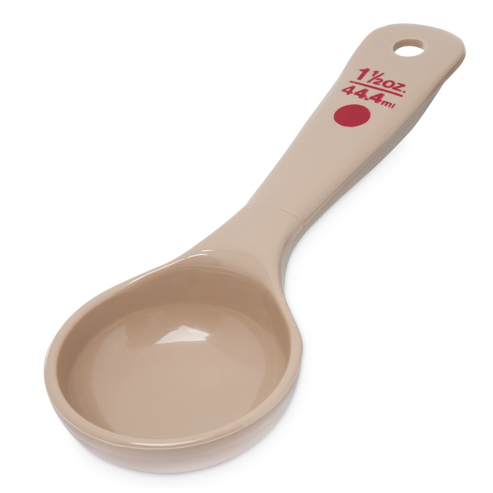 Carlisle 1 1/2 oz Solid Portion Server w/ Short Handle, Polycarbonate, Beige (432206)