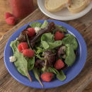 Carlisle 7 1/4" Round Melamine Salad Plate, Ocean Blue (4350314) thumbnail 5