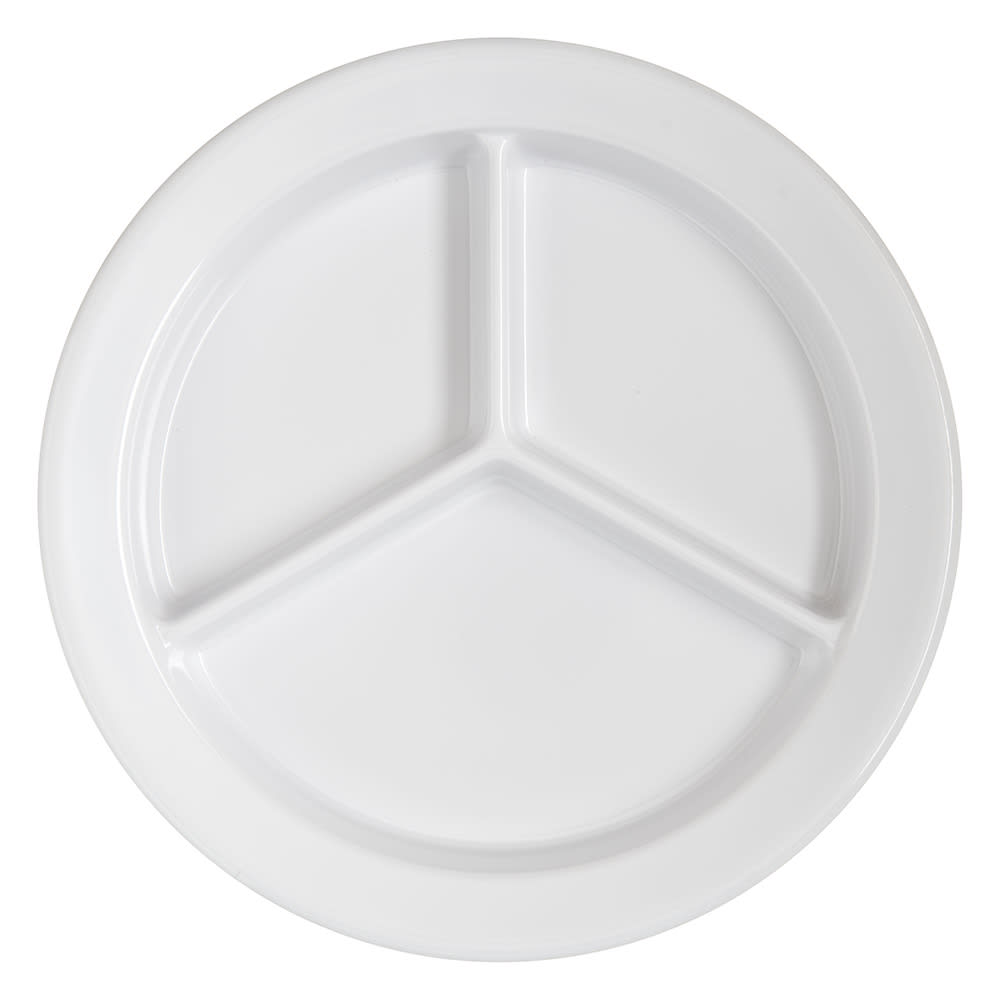 Carlisle 9" Round Melamine Dinner Plate, White (4351602)