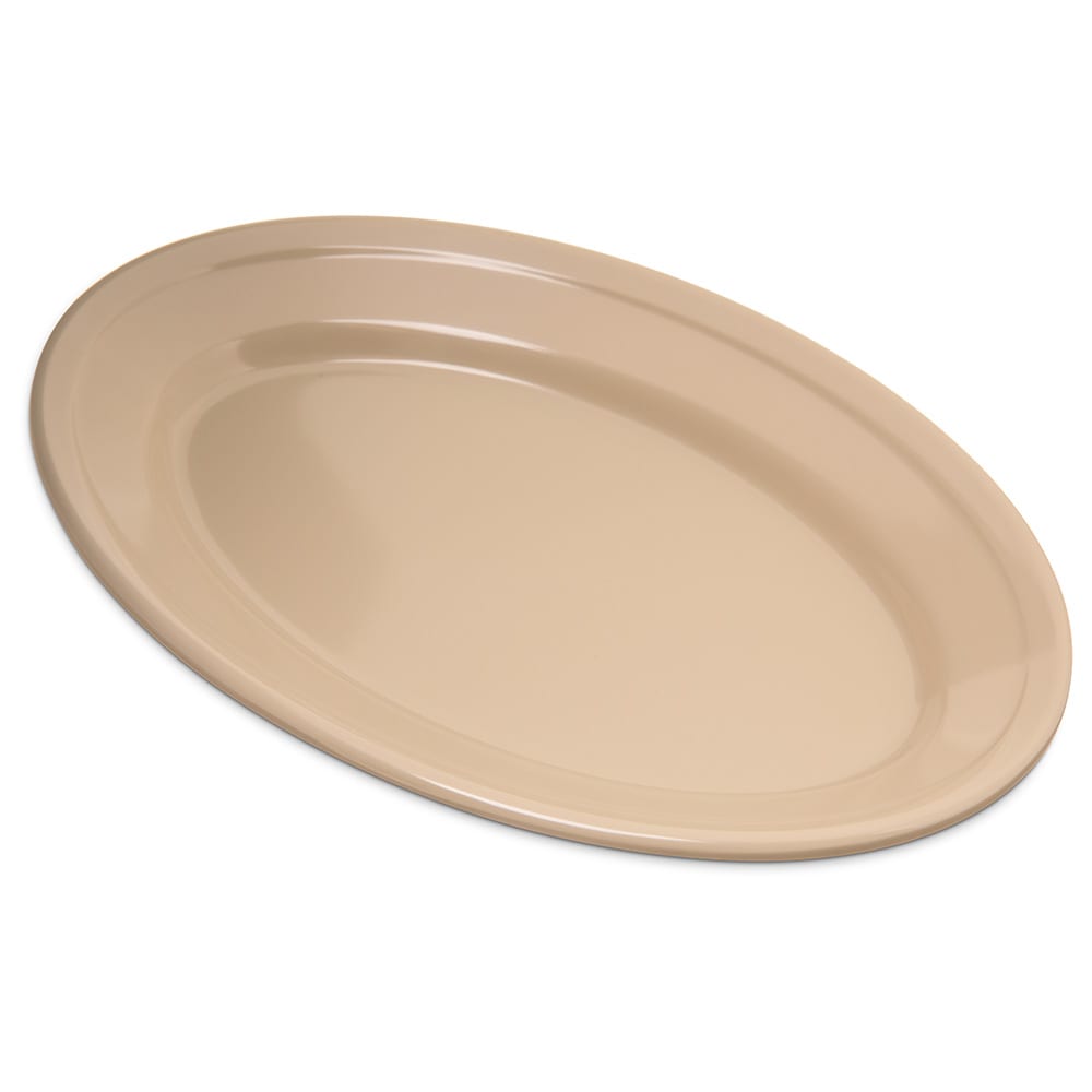 Carlisle 9 1/4" x 6 1/4" Oval Dallas Ware Platter - Melamine, Tan (4356325)