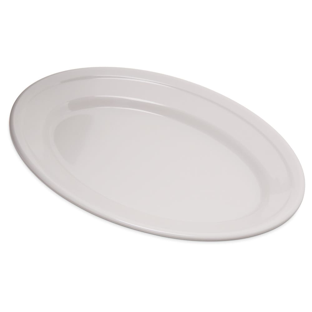 Carlisle 9 1/4" x 6 1/4" Oval Dallas Ware Platter - Melamine, Bone White (4356342)