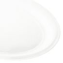 Carlisle 21" x 15" Oval Catering Platter - Melamine, White (4384002) thumbnail 3