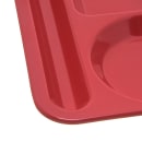 Carlisle Melamine Rectangular Tray w/ (6) Compartments, 14" x 10", Red (4398005) thumbnail 4