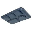Carlisle Melamine Rectangular Tray w/ (6) Compartments, 14" x 10", Cafe Blue (4398035) thumbnail 3