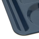 Carlisle Melamine Rectangular Tray w/ (6) Compartments, 14" x 10", Cafe Blue (4398035) thumbnail 4