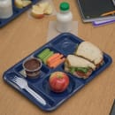 Carlisle Melamine Rectangular Tray w/ (6) Compartments, 14" x 10", Dark Blue (4398050) thumbnail 5
