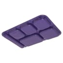 Carlisle Melamine Rectangular Tray w/ (6) Compartments, 14 1/2" x 10", Purple (4398887) thumbnail 3
