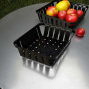 Carlisle Stackable Rectangular Basket - 10 3/8" x 8" x 2 1/2", Plastic, Black (4403103) thumbnail 2