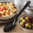 Carlisle 11" Perforated Serving Spoon - Plastic, Black (441103) thumbnail 5