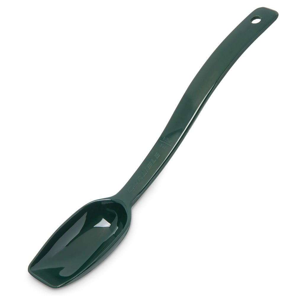 Carlisle 8"L Solid Salad/Buffet Spoon w/  1/2 oz Capacity, Plastic, Forest Green (446008)