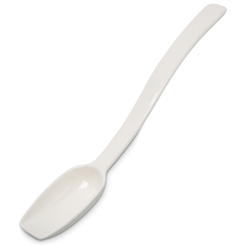 Carlisle 8"L Solid Salad/Buffet Spoon w/  1/2 oz Capacity, Plastic, White (446002)