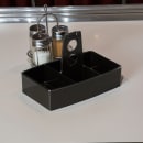 Carlisle 6 Compartment Rectangular Sugar Caddy - Plastic, Black (455103) thumbnail 2