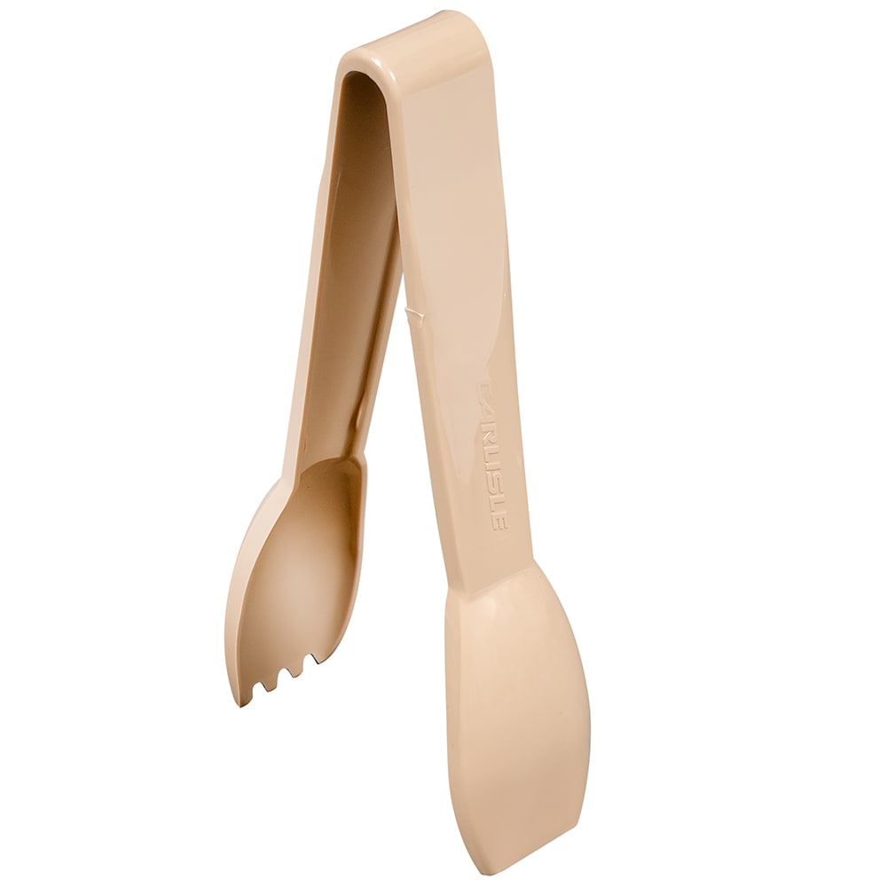 Carlisle 6"L Plastic Salad Tongs, Beige (460606)