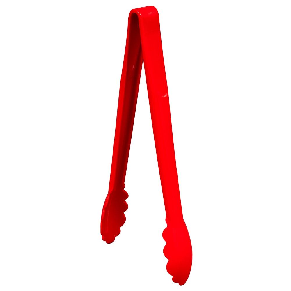 Carlisle 12"L Plastic Utility Tongs, Red (471205)
