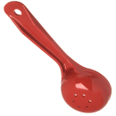 Carlisle 2 oz Perforated Portion Spoon w/ Flat Bottom, Plastic, Red (496205) thumbnail 4