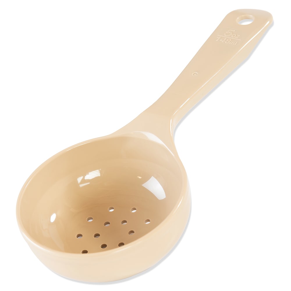 Carlisle 5 oz Perforated Measure Miser® Portion Spoon, Beige (496606)