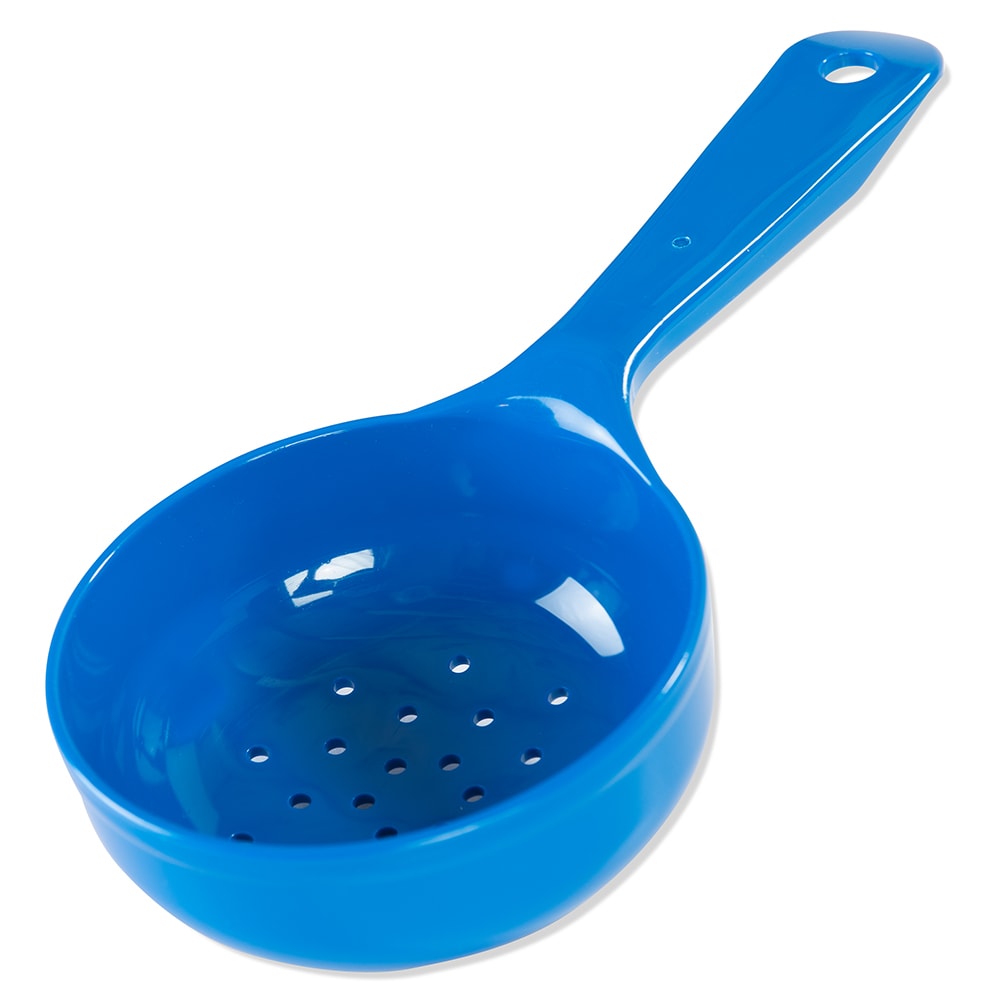 Carlisle 8 oz Perforated Measure Miser® Portion Spoon, Blue (496814)