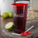Carlisle 16 oz Ruby Textured Coca Cola® Plastic Tumbler (52163550D) thumbnail 4