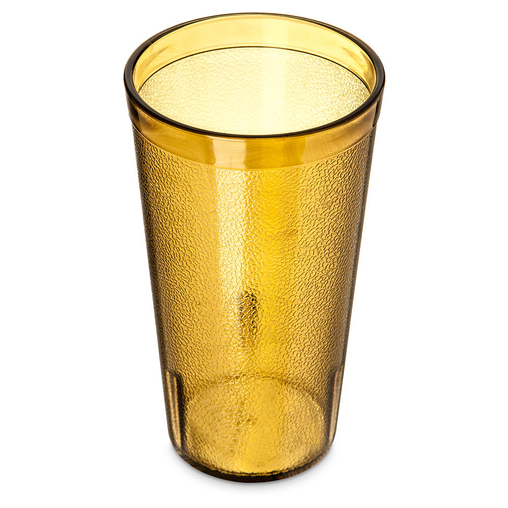 Carlisle 16 oz Amber Textured Plastic Tumbler (521613)