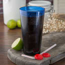 Carlisle 20 oz Royal Blue Textured Plastic Tumbler (522047) thumbnail 5