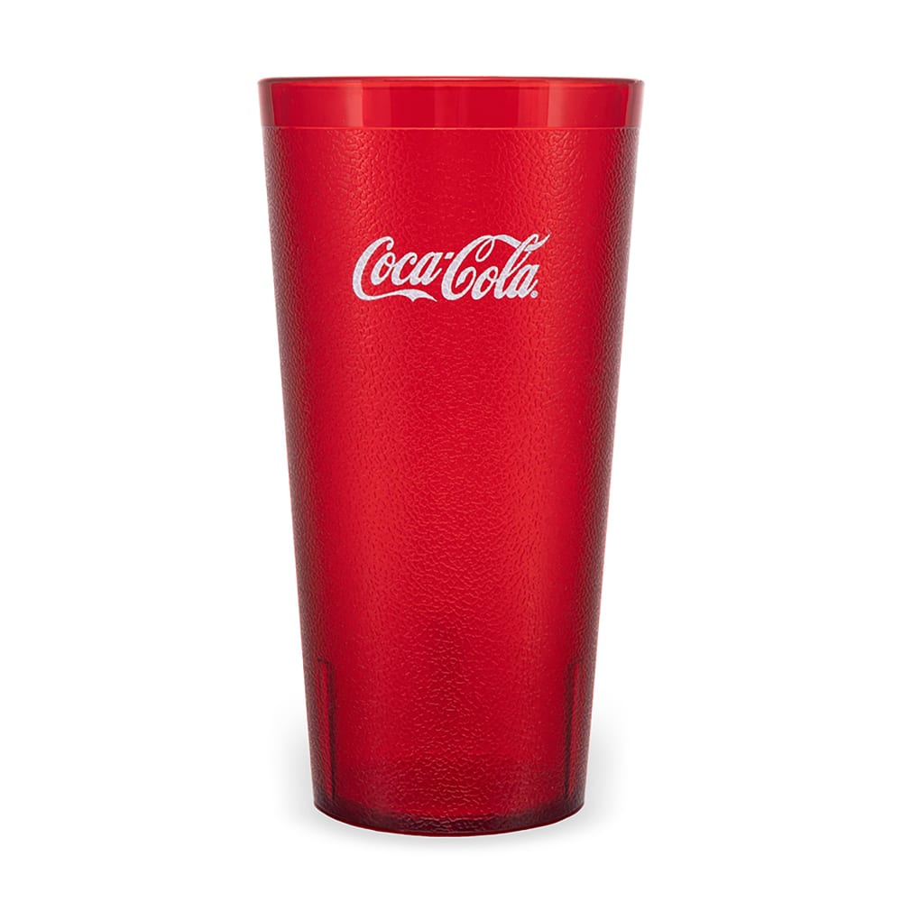 Carlisle 32 oz Ruby Textured Coca Cola® Plastic Tumbler (5232-63550I)