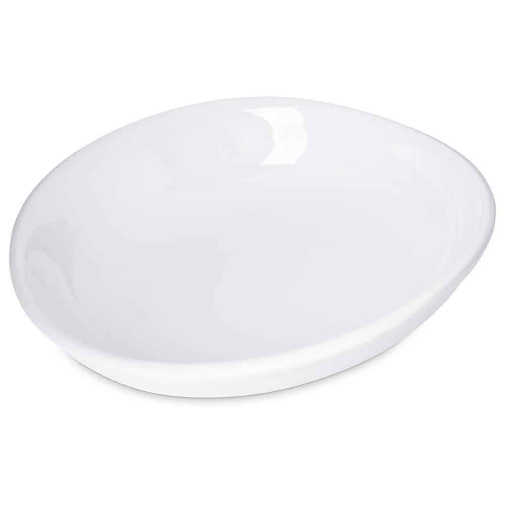Carlisle 8 1/2" Oblong Melamine Pasta Plate, White (5300302)