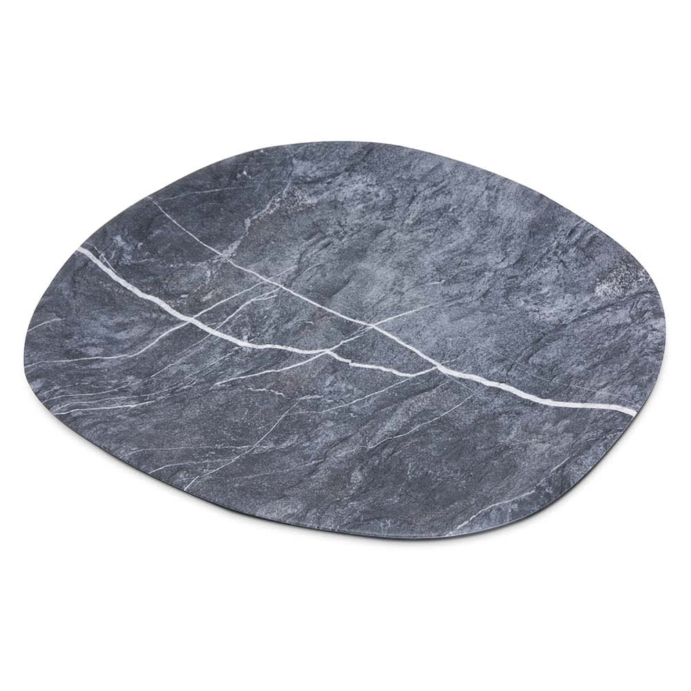 Carlisle 18" Oblong Ridge Platter - Melamine, Soapstone (5310372)