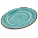 Carlisle 11" Round Melamine Dinner Plate, Aqua (5400115) thumbnail 2