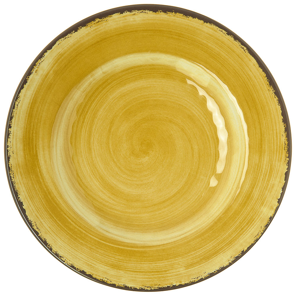 Carlisle 9" Round Melamine Salad Plate, Amber (5400213)
